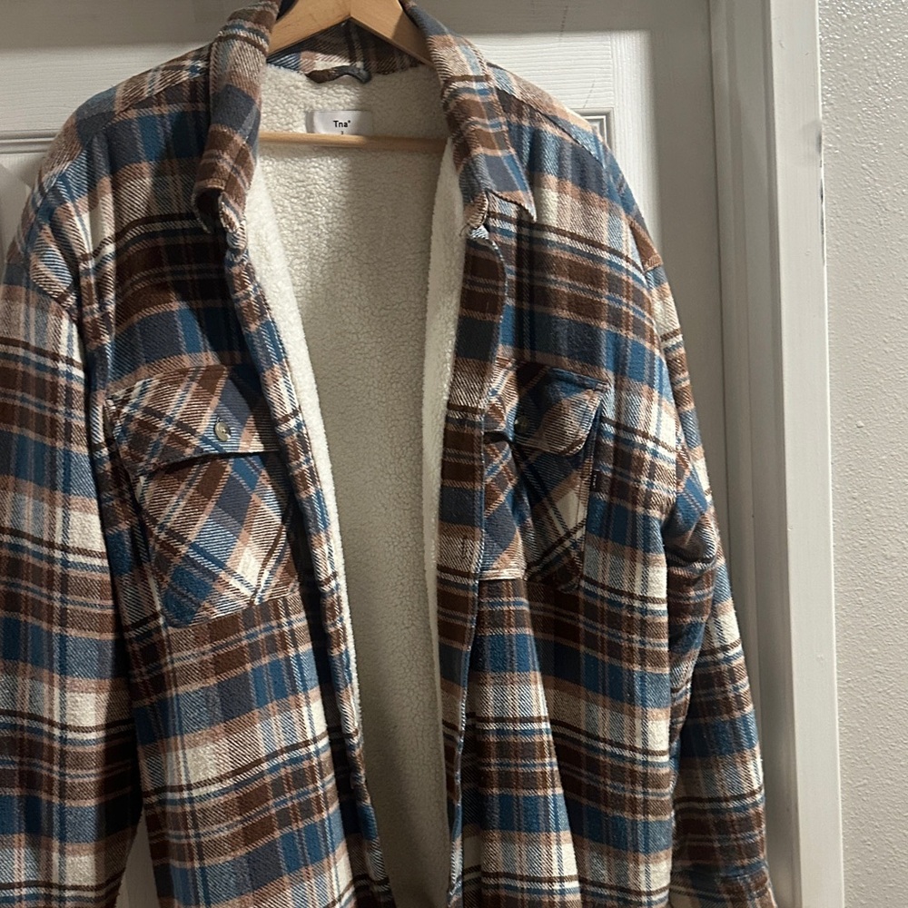TNA Plaid Jacket with Sherpa Lining